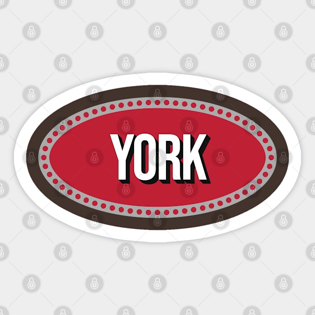 york Sticker by Raxvell Painting